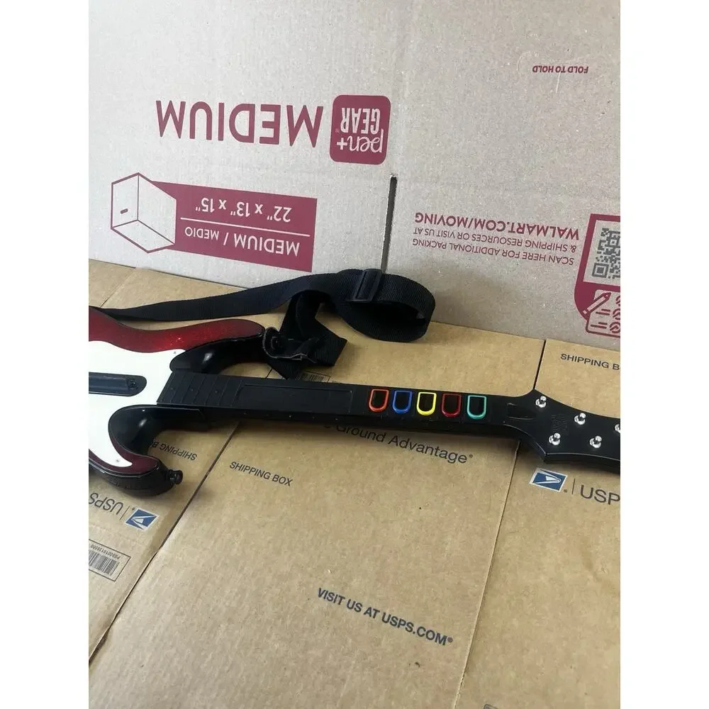 Guitar Hero Band Hero 5 Wireless Guitar Controller for PS3 PS2 *NO DONGLE
